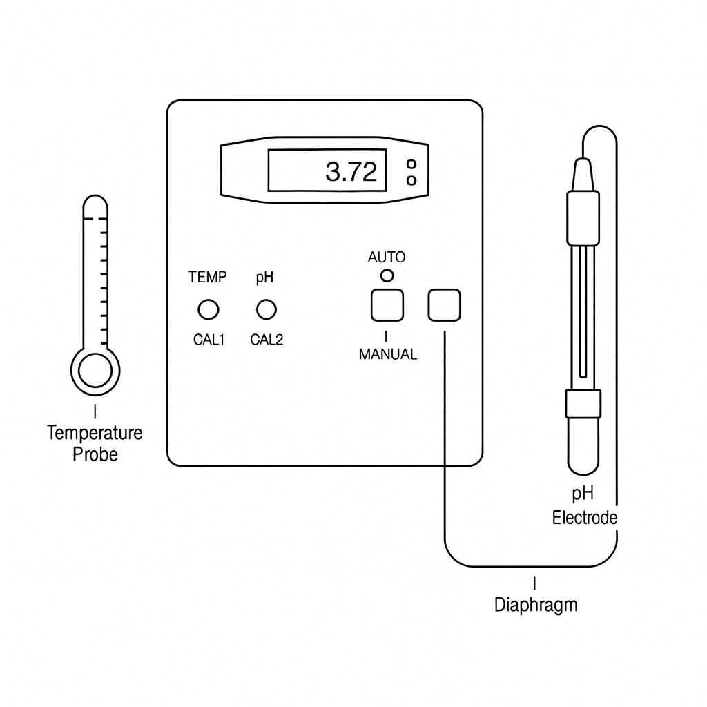 Digital pH Meter Diagram